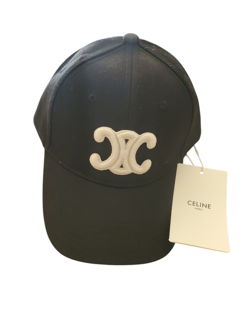 NEW - CELINE BLACK TRIOMPHE BASEBALL CAP